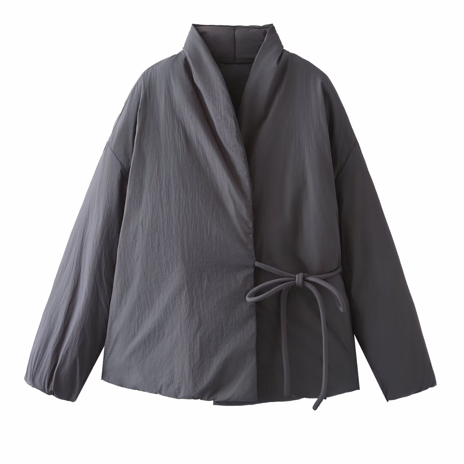 Veste matelassée femme - Style kimono, ceinturée chic - Coupe ample originale, matelassage - Pure soie imprimée, garnissage léger | ATELIER GARDE