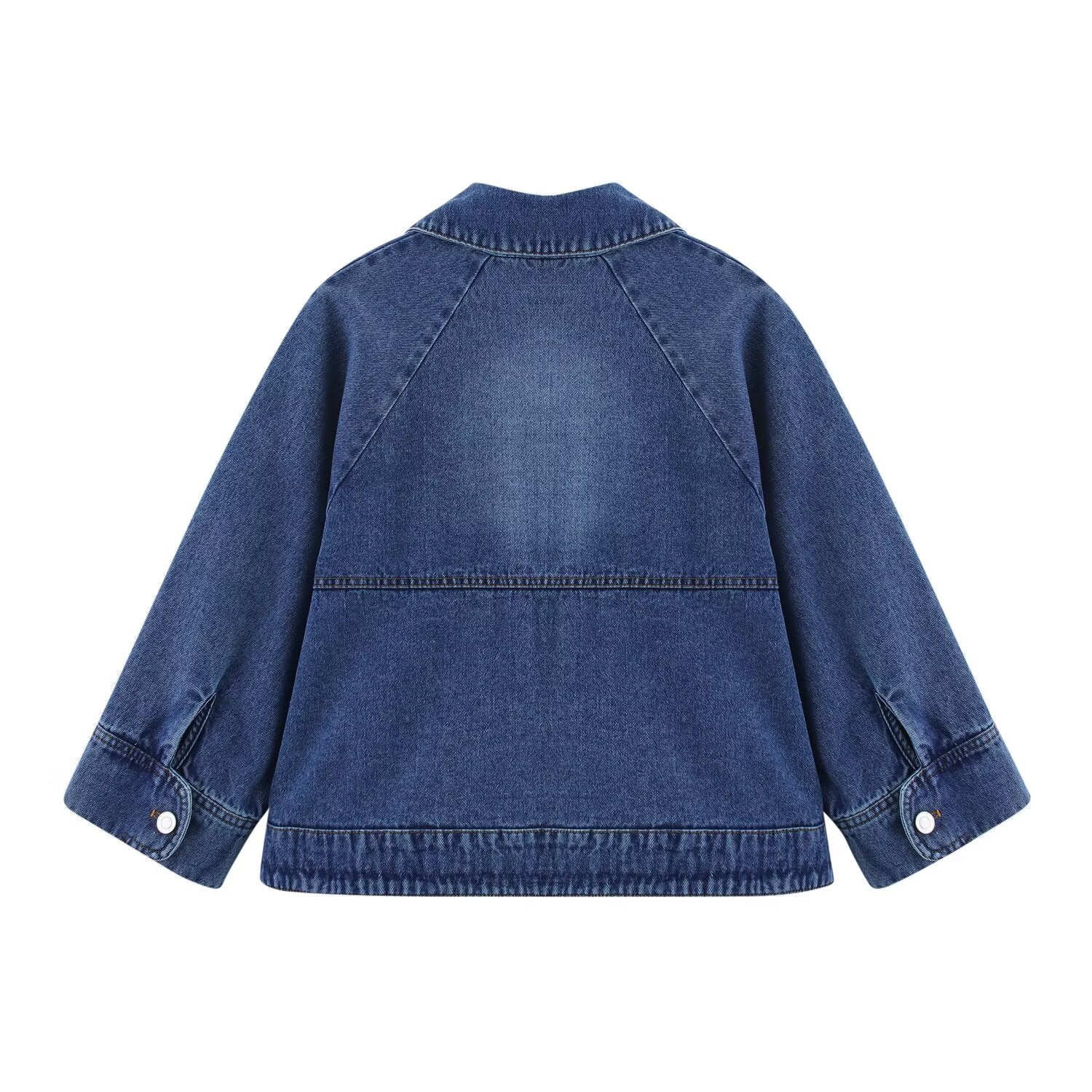 Veste en jean femme - Style cape, coupe ample chic - Boutons pression, look tendance unique - Denim souple, finitions soignées | ATELIER GARDE