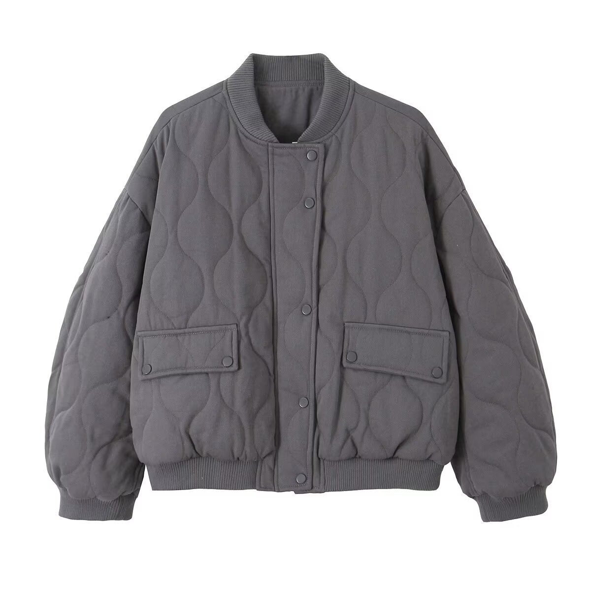 Veste matelassée femme - Style aviateur, charme délavé - Coupe bomber ample, vintage chic - Pur coton lavé, garnissage léger | ATELIER GARDE