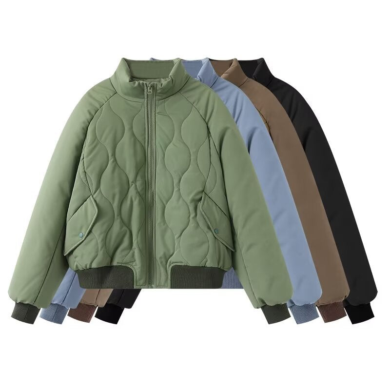 Veste matelassée femme - Style aviateur US, ample - Coupe oversize, look rétro affirmé - Tissu technique, garnissage chaud | ATELIER GARDE