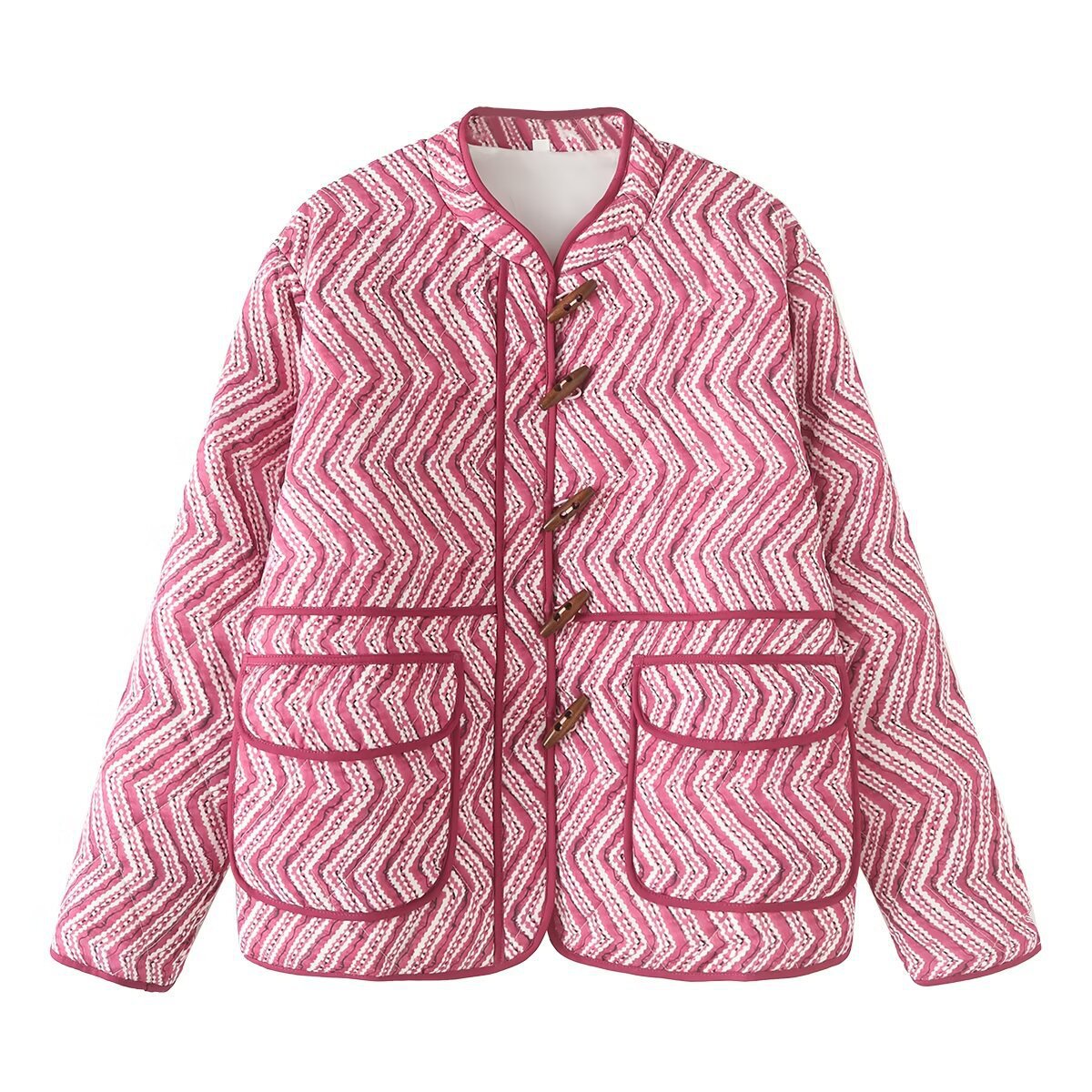 Veste matelassée femme - Poches contrastantes originales - Coupe ample, design fonctionnel - Pur coton bio, détails colorés | ATELIER GARDE