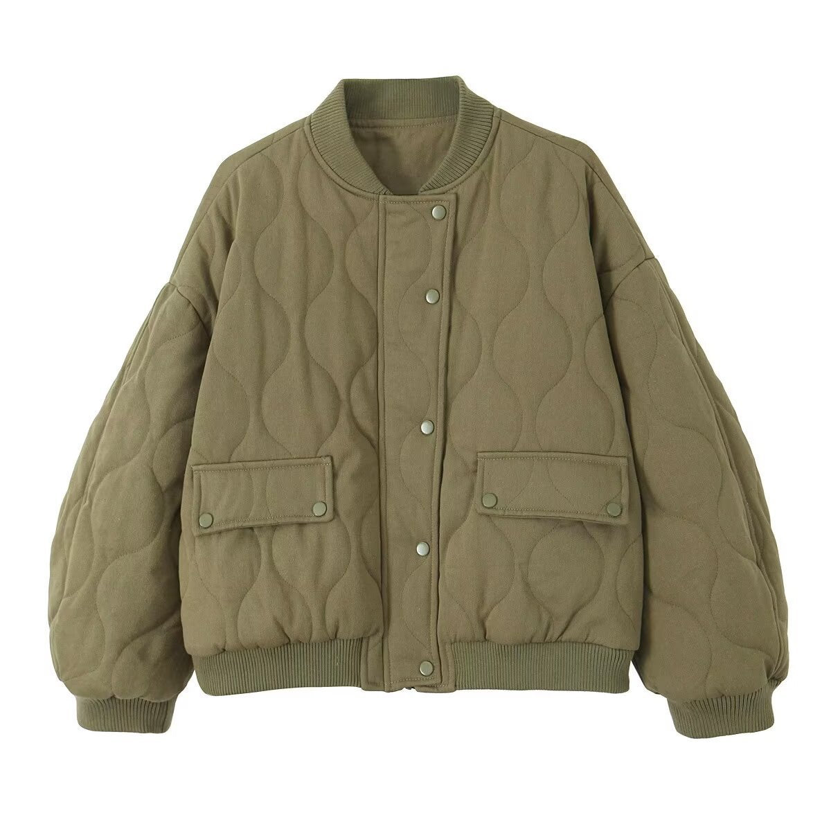 Veste matelassée femme - Style aviateur, charme délavé - Coupe bomber ample, vintage chic - Pur coton lavé, garnissage léger | ATELIER GARDE